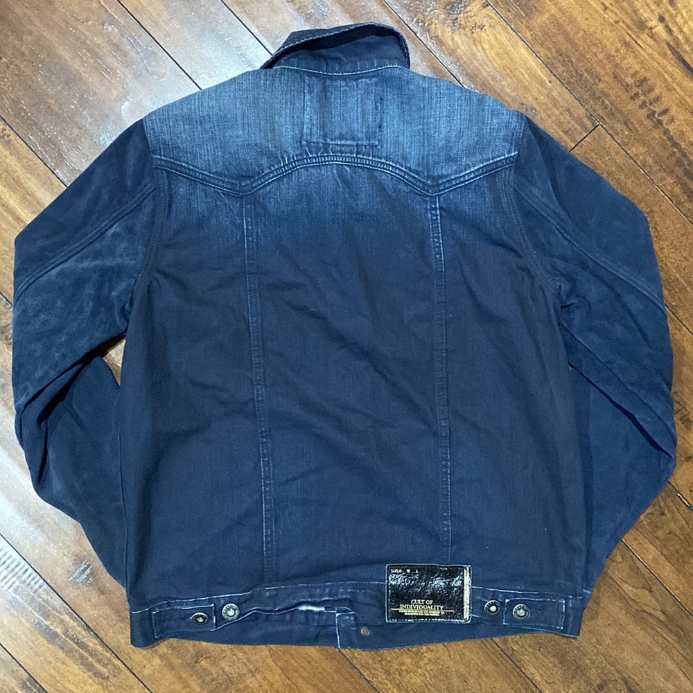NWT Cult of Individuality SAMPLE Heritage Denim & Suede Jean Jacket #C65 - Picture 2 of 16